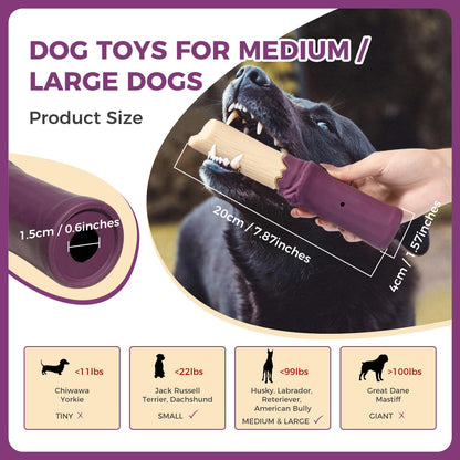 Dog Chew Toys for Aggressive Chewers, Rubber Squeaky Dog Toys