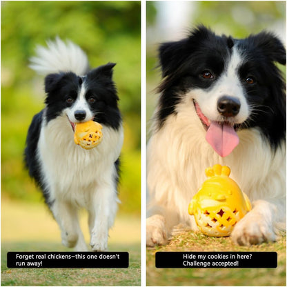 Dog Chew Toys for Aggressive Chewers, Rubber Squeaky Dog Toys