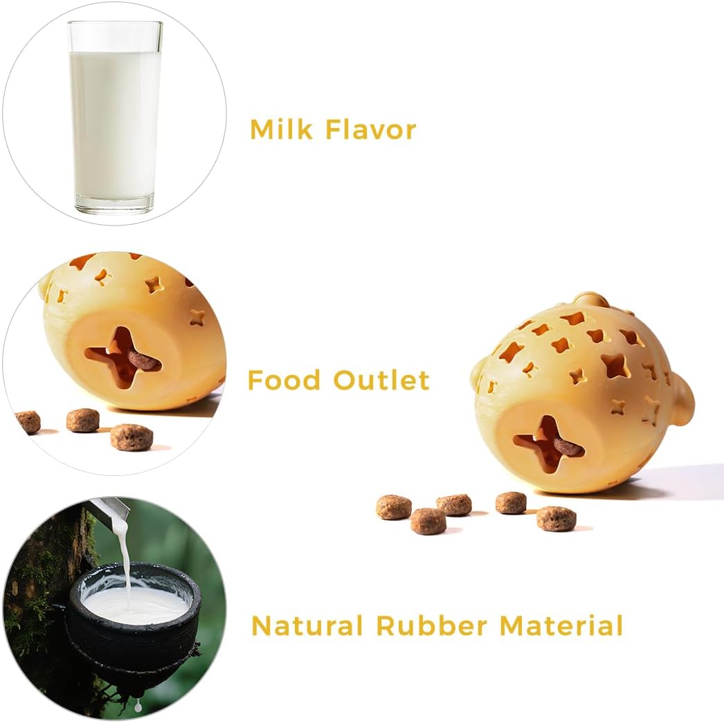Dog Chew Toys for Aggressive Chewers, Rubber Squeaky Dog Toys