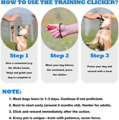 Dog Clicker for Training with Wrist Strap, Dog Clicker Trainer Tools