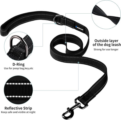 No Pull Dog Harness with Soft Padded Handle,Reflective Strip Escape Proof and Quick Fit to Adjust Harness,Easy for Training Walking for Small & Medium and Large Dogs(Green,L)