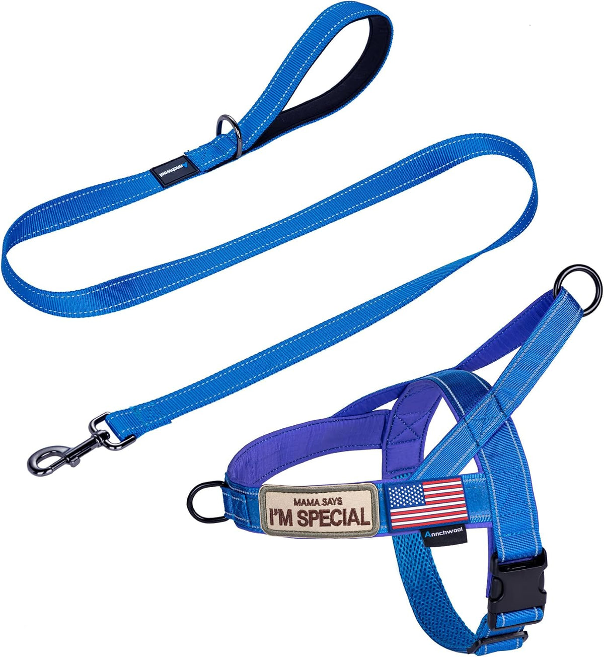 No Pull Dog Harness with Soft Padded Handle,Reflective Strip Escape Proof and Quick Fit to Adjust Harness,Easy for Training Walking for Small & Medium and Large Dogs(Green,L)