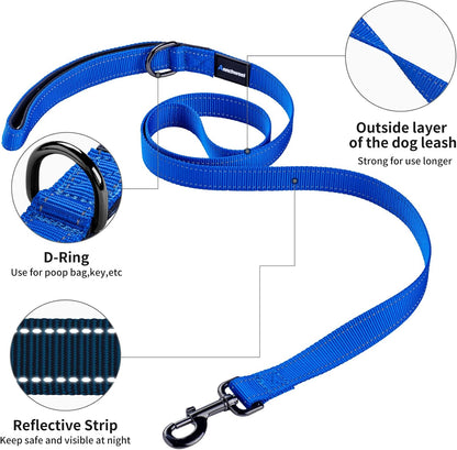 No Pull Dog Harness with Soft Padded Handle,Reflective Strip Escape Proof and Quick Fit to Adjust Harness,Easy for Training Walking for Small & Medium and Large Dogs(Green,L)
