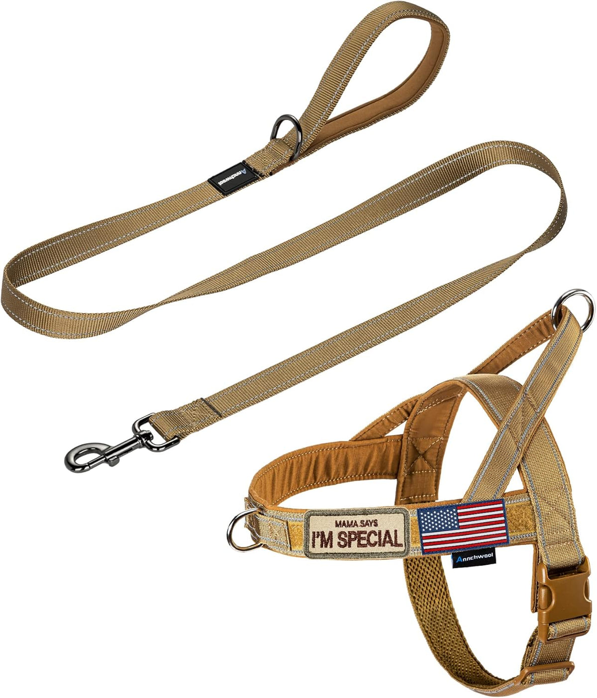 No Pull Dog Harness with Soft Padded Handle,Reflective Strip Escape Proof and Quick Fit to Adjust Harness,Easy for Training Walking for Small & Medium and Large Dogs(Green,L)