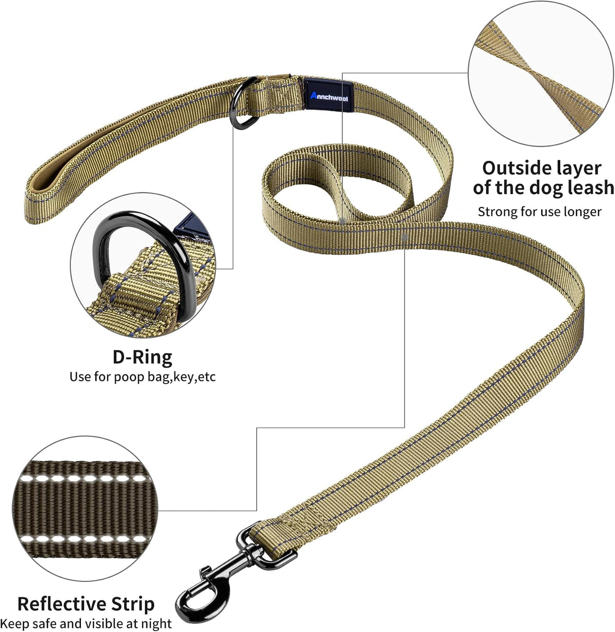 No Pull Dog Harness with Soft Padded Handle,Reflective Strip Escape Proof and Quick Fit to Adjust Harness,Easy for Training Walking for Small & Medium and Large Dogs(Green,L)