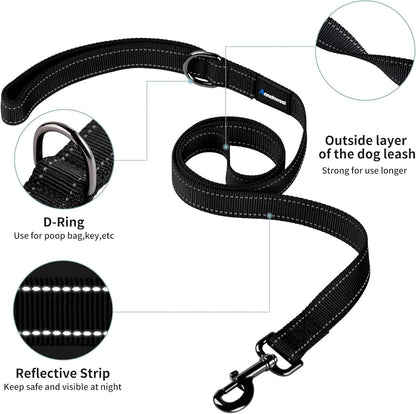 No Pull Dog Harness with Soft Padded Handle,Reflective Strip Escape Proof and Quick Fit to Adjust Harness,Easy for Training Walking for Small & Medium and Large Dogs(Green,L)