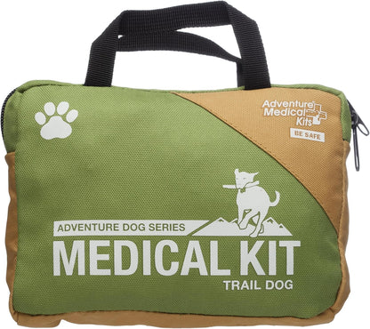 Trail Dog Medical Kit - Pet First Aid Kit with Dressings, Bandages, Instruction Manual & Tools - Lightweight, Compact Dog Safety Pack