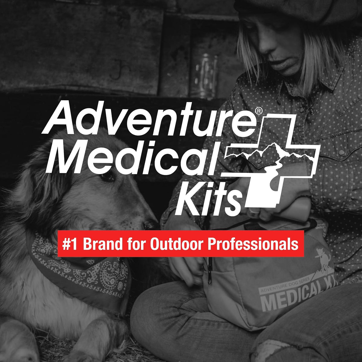 Trail Dog Medical Kit - Pet First Aid Kit with Dressings, Bandages, Instruction Manual & Tools - Lightweight, Compact Dog Safety Pack