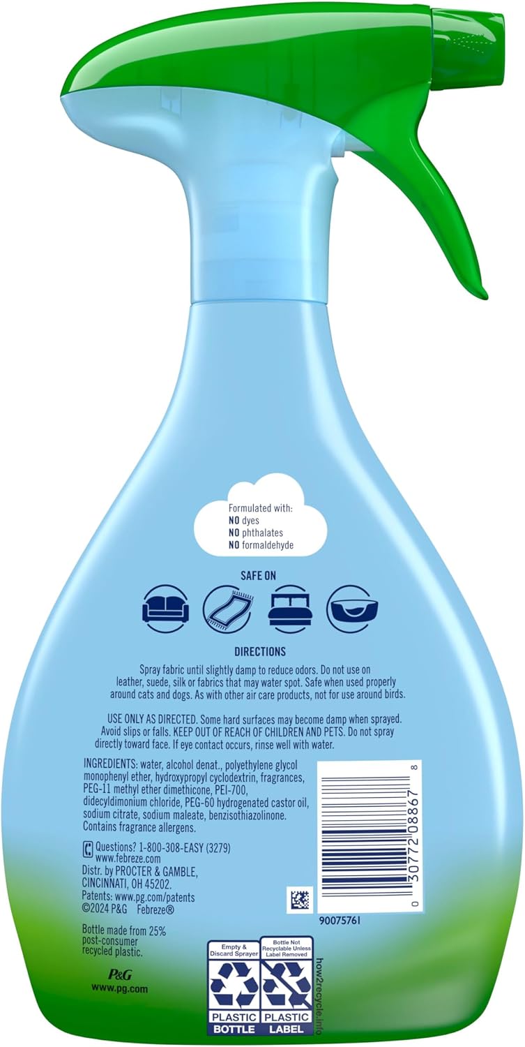 Fabric Spray Air Freshener, Odor-Fighting Fabric Refresher, Sneaker Balls Alternative, Couch Cleaner, Linen Spray, Multi-Use, Pet Odor Fighter Scent, 23.6 fl oz