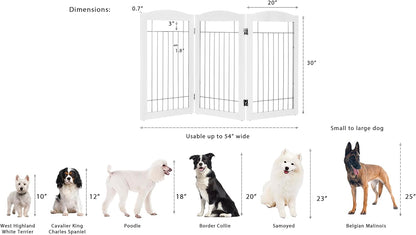 Spirich Freestanding Wire Pet Gate for Dogs, 30 inches Tall Dog Gate for The Houes, Doorway, Stairs, Pet Puppy Safety Fence,Set of Support Feet Included (Espresso, 4 Panels) ASIN: B07T8Z8NKL