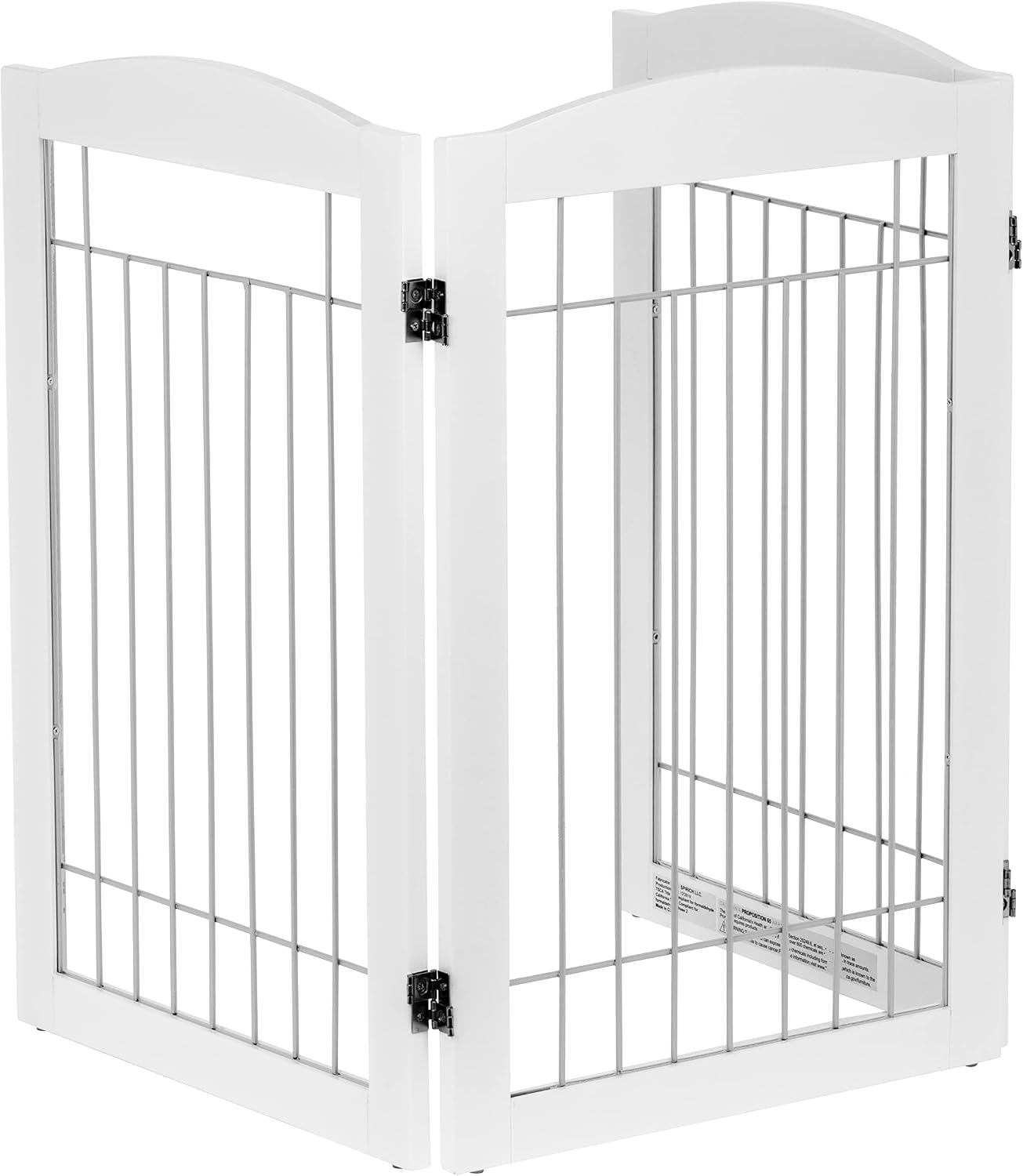 Spirich Freestanding Wire Pet Gate for Dogs, 30 inches Tall Dog Gate for The Houes, Doorway, Stairs, Pet Puppy Safety Fence,Set of Support Feet Included (Espresso, 4 Panels) ASIN: B07T8Z8NKL