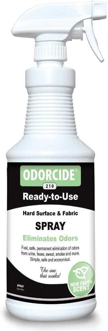 Odor Eliminator Spray: Odor Eliminator for Strong Odor on Carpets, Hardwood & More - Smoke, Sweat & Pet Odor Eliminator for Home w/ Non-Enzymatic Formula, 32 Oz (Fresh Scent)
