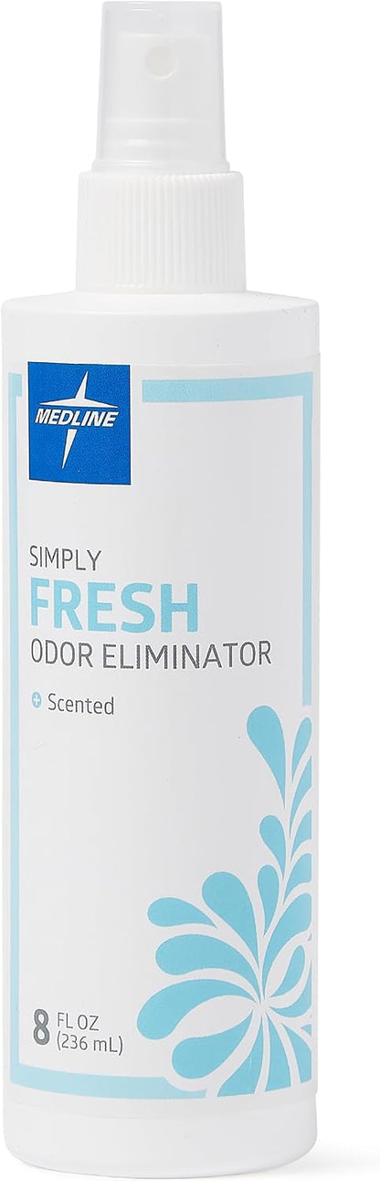 Simply Fresh Odor Eliminator 8 Oz Spray, Lightly Scented, Pump Bottle, Convenient Odor Neutralizer, Bathroom, Home, Pets, Healthcare, 1 Bottle