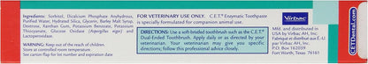 C.E.T. Enzymatic Toothpaste for Dogs and Cats, Poultry, 2.5oz | Plaque and tartar control for fresh breath, pet dental care toothpaste, Dual enzyme system, poultry flavored toothpaste