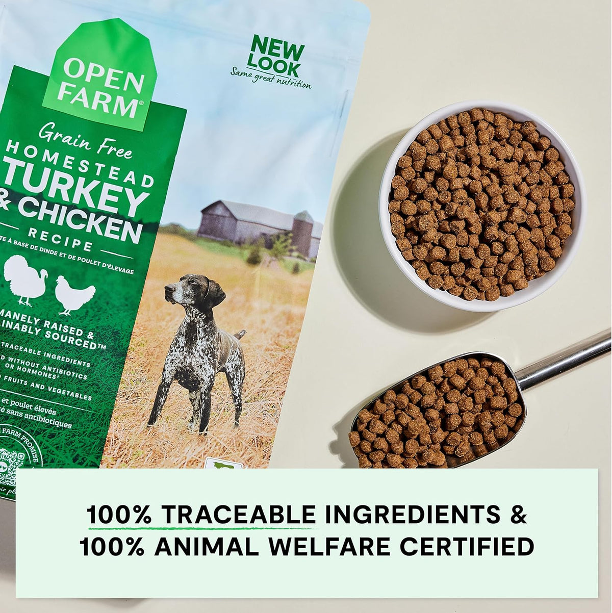 Grain Free Dry Dog Food, Senior Dog Kibble, 22lb Bag