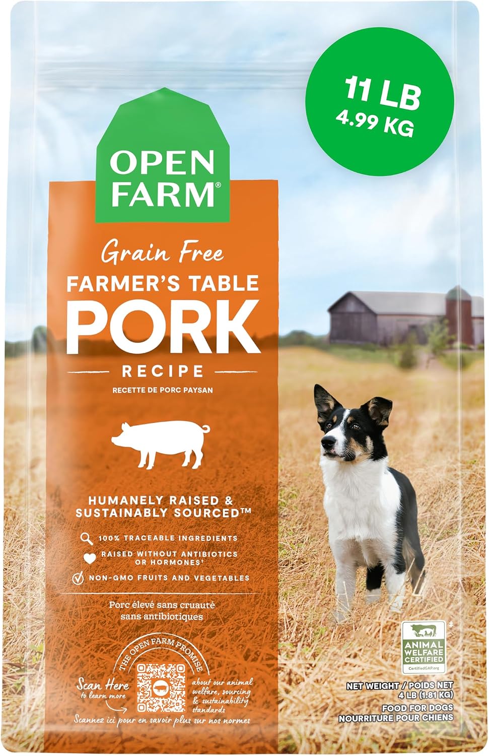 Grain Free Dry Dog Food, Senior Dog Kibble, 22lb Bag