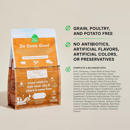 Grain Free Dry Dog Food, Senior Dog Kibble, 22lb Bag