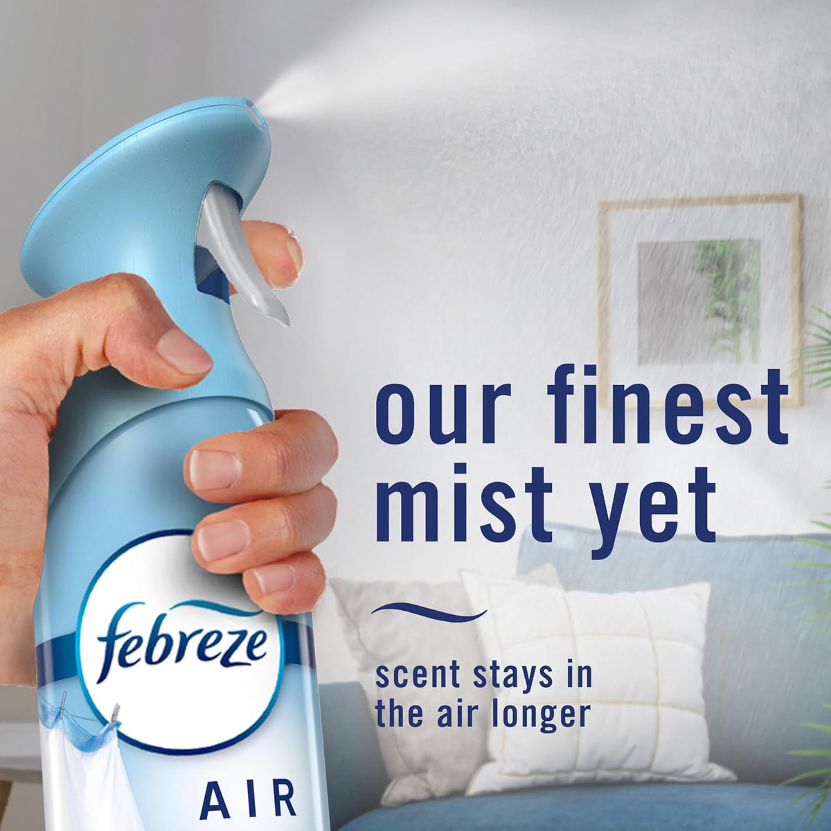 Air Mist, Air Freshener Spray, Odor Fighting Room Spray, Deodorizer for Home Bathroom Kitchen Apartment, Pet Odor Fighter Fresh Scent, 8.1oz (Pack of 3)