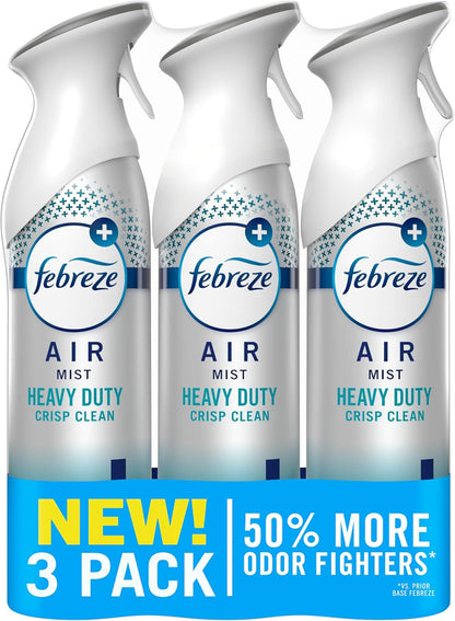Air Mist, Air Freshener Spray, Odor Fighting Room Spray, Deodorizer for Home Bathroom Kitchen Apartment, Pet Odor Fighter Fresh Scent, 8.1oz (Pack of 3)