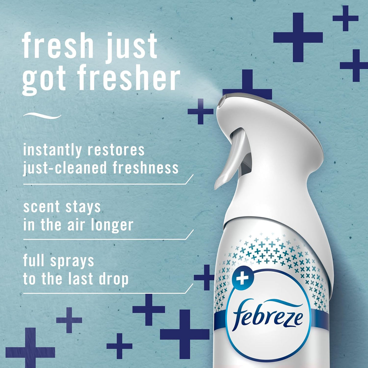 Air Mist, Air Freshener Spray, Odor Fighting Room Spray, Deodorizer for Home Bathroom Kitchen Apartment, Pet Odor Fighter Fresh Scent, 8.1oz (Pack of 3)