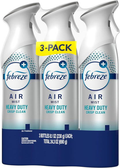 Air Mist, Air Freshener Spray, Odor Fighting Room Spray, Deodorizer for Home Bathroom Kitchen Apartment, Pet Odor Fighter Fresh Scent, 8.1oz (Pack of 3)