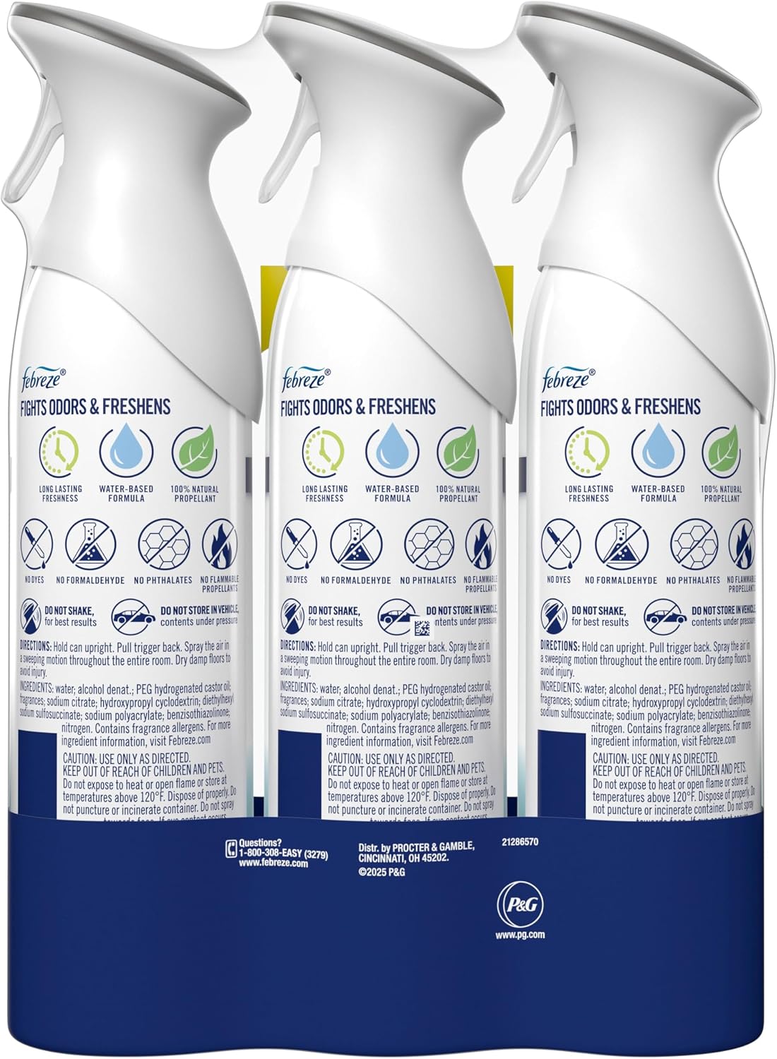 Air Mist, Air Freshener Spray, Odor Fighting Room Spray, Deodorizer for Home Bathroom Kitchen Apartment, Pet Odor Fighter Fresh Scent, 8.1oz (Pack of 3)