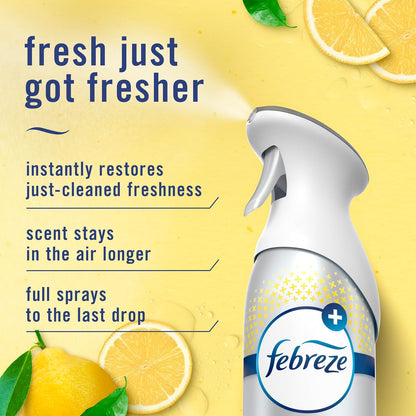 Air Mist, Air Freshener Spray, Odor Fighting Room Spray, Deodorizer for Home Bathroom Kitchen Apartment, Pet Odor Fighter Fresh Scent, 8.1oz (Pack of 3)