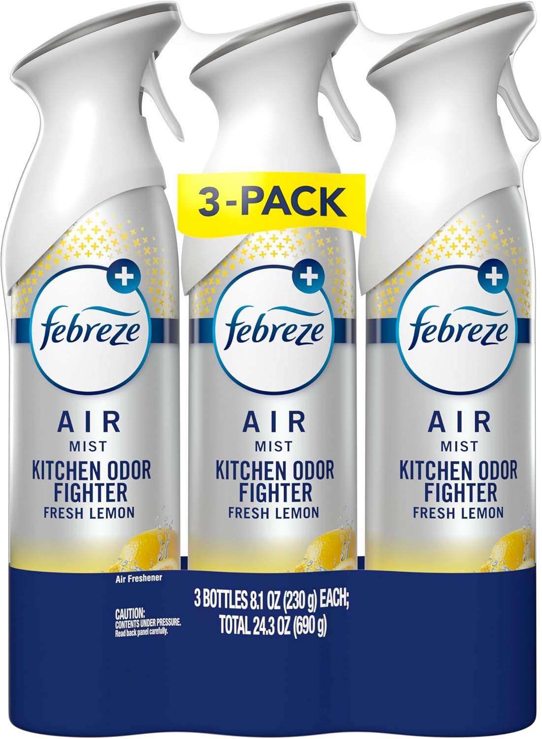 Air Mist, Air Freshener Spray, Odor Fighting Room Spray, Deodorizer for Home Bathroom Kitchen Apartment, Pet Odor Fighter Fresh Scent, 8.1oz (Pack of 3)