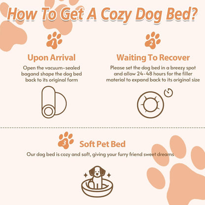 Calming Washable Dog Beds Large Sized Dog, 36Inch Donut Large Dog Bed with Removable Cover, Anti-Slip Round Fluffy Faux Fur Bed, Fits up to 80 lbs Pets, Dark Grey