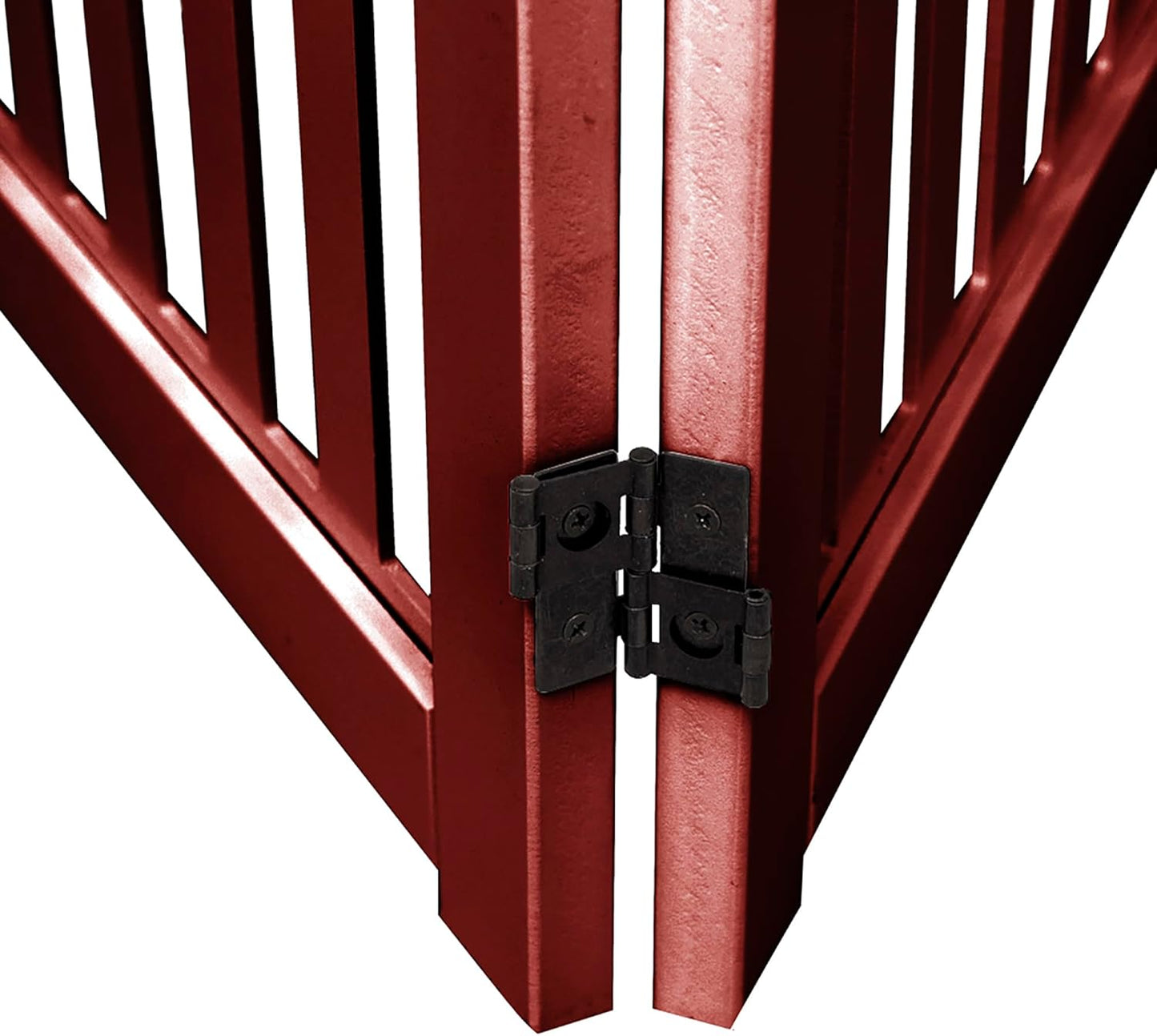 Pet Gate, Wooden Free Standing Dog Gate for Small Dogs and Cats. Great Folding Fence for Doorways, Halls, Stairs. White