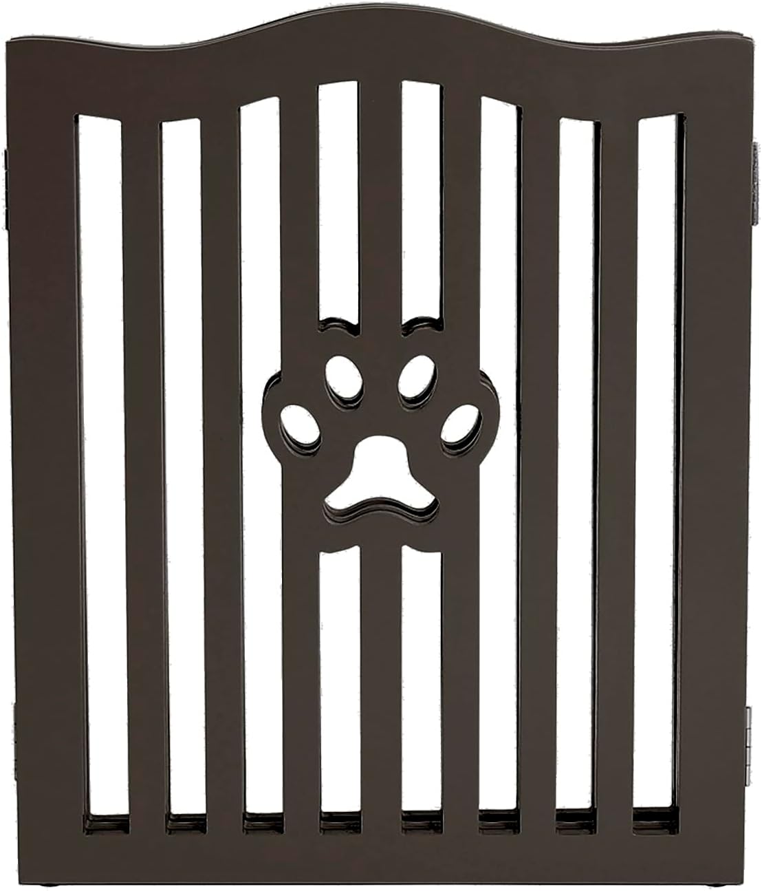 Pet Gate, Wooden Free Standing Dog Gate for Small Dogs and Cats. Great Folding Fence for Doorways, Halls, Stairs. White