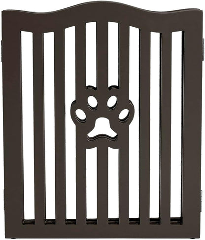 Pet Gate, Wooden Free Standing Dog Gate for Small Dogs and Cats. Great Folding Fence for Doorways, Halls, Stairs. White