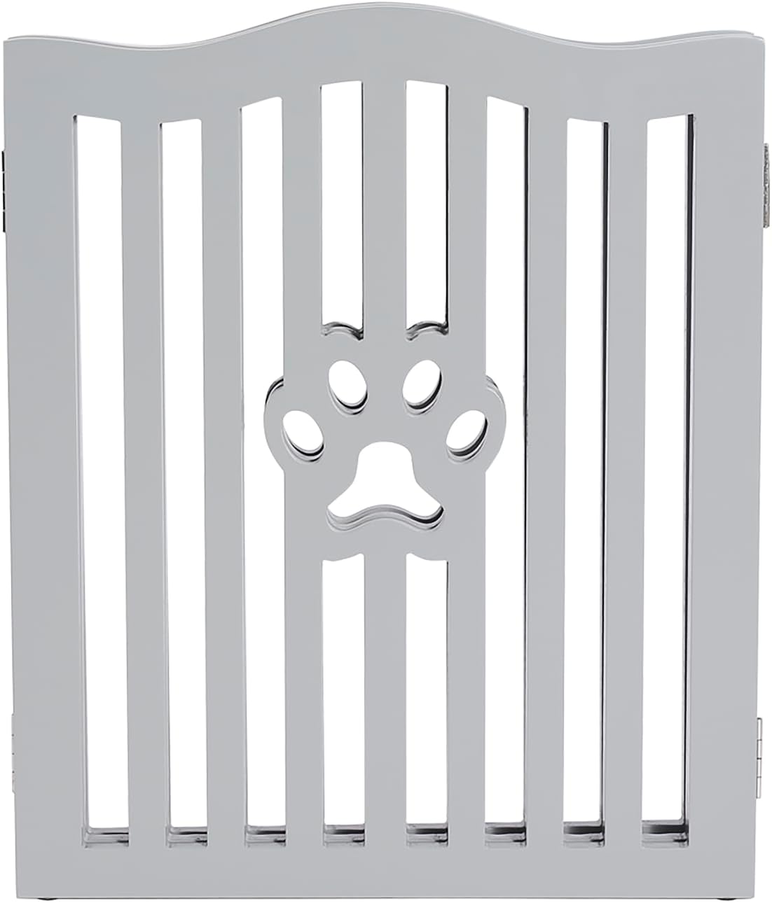 Pet Gate, Wooden Free Standing Dog Gate for Small Dogs and Cats. Great Folding Fence for Doorways, Halls, Stairs. White