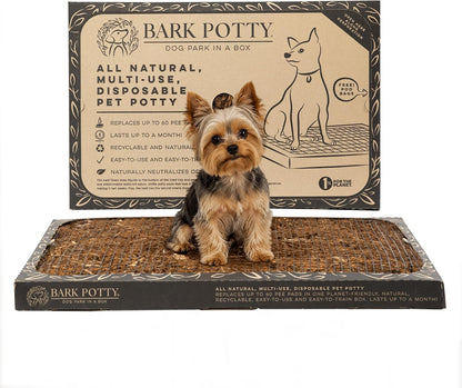 Disposable Dog Litter Box - Natural Bark Dog Potty Tray 24x16