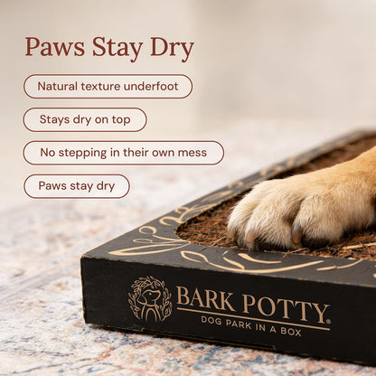 Disposable Dog Litter Box - Natural Bark Dog Potty Tray 24x16