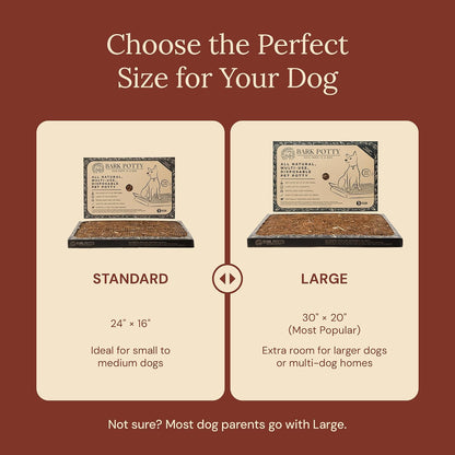Disposable Dog Litter Box - Natural Bark Dog Potty Tray 24x16