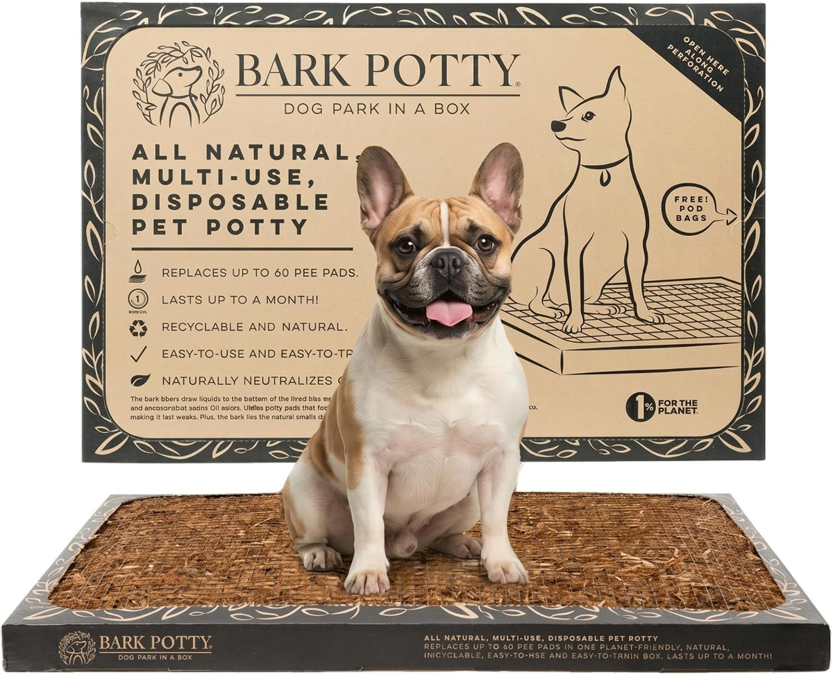 Disposable Dog Litter Box - Natural Bark Dog Potty Tray 24x16