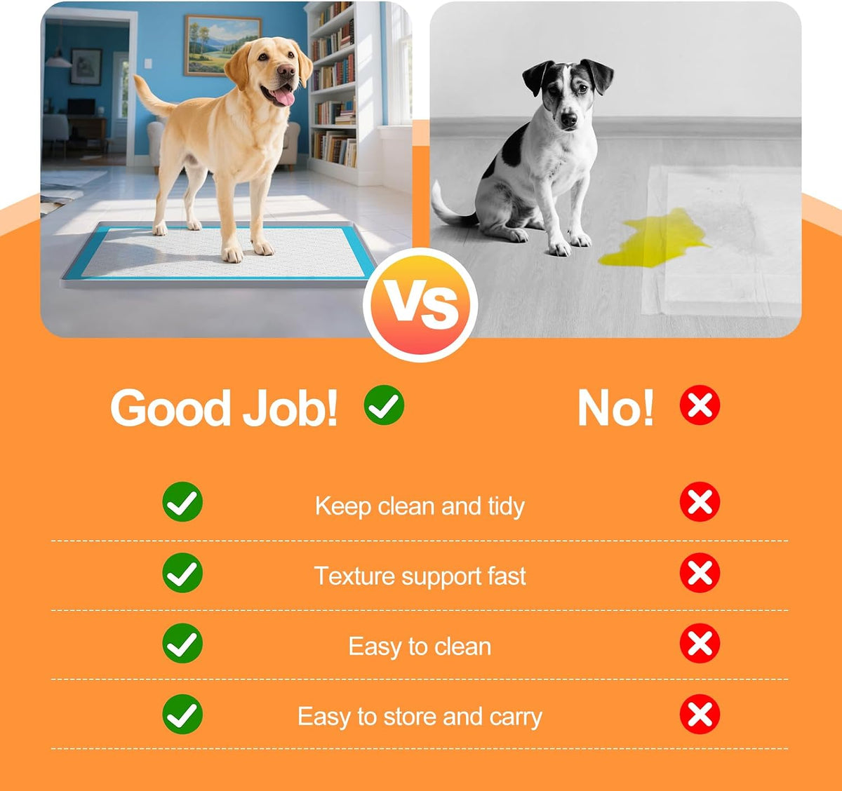 Pee Pad Tray Holder for Dogs,Non-Slip Silicone Dog Puppy Pad Holder,24 x 24 Square Puppy Potty Training Pads,No Spill Raised Lip High Edge,Portable, Leak-Proof Mat Trays for Indoor Floor Protection