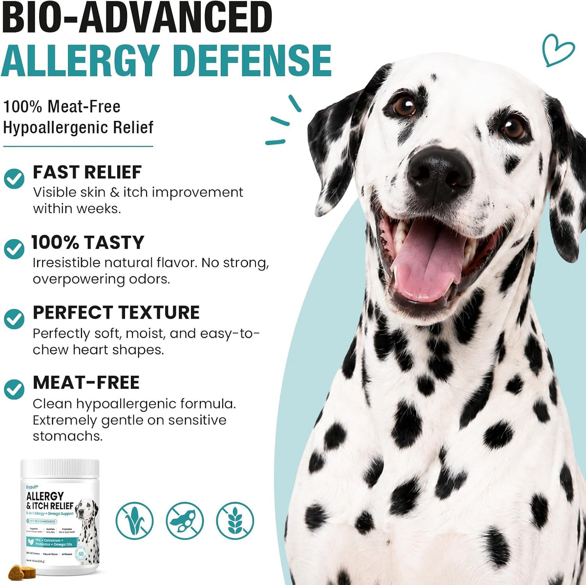 Dog Allergy Chews 130ct - Itch Relief Dog Allergy and Itching Skin Relief Anti Itch Aller Immune Bites for Dogs Licking Paws Treatment - Probiotics Vitamins for Itchy Skin, Ears & Yeast,Chicken Flavor