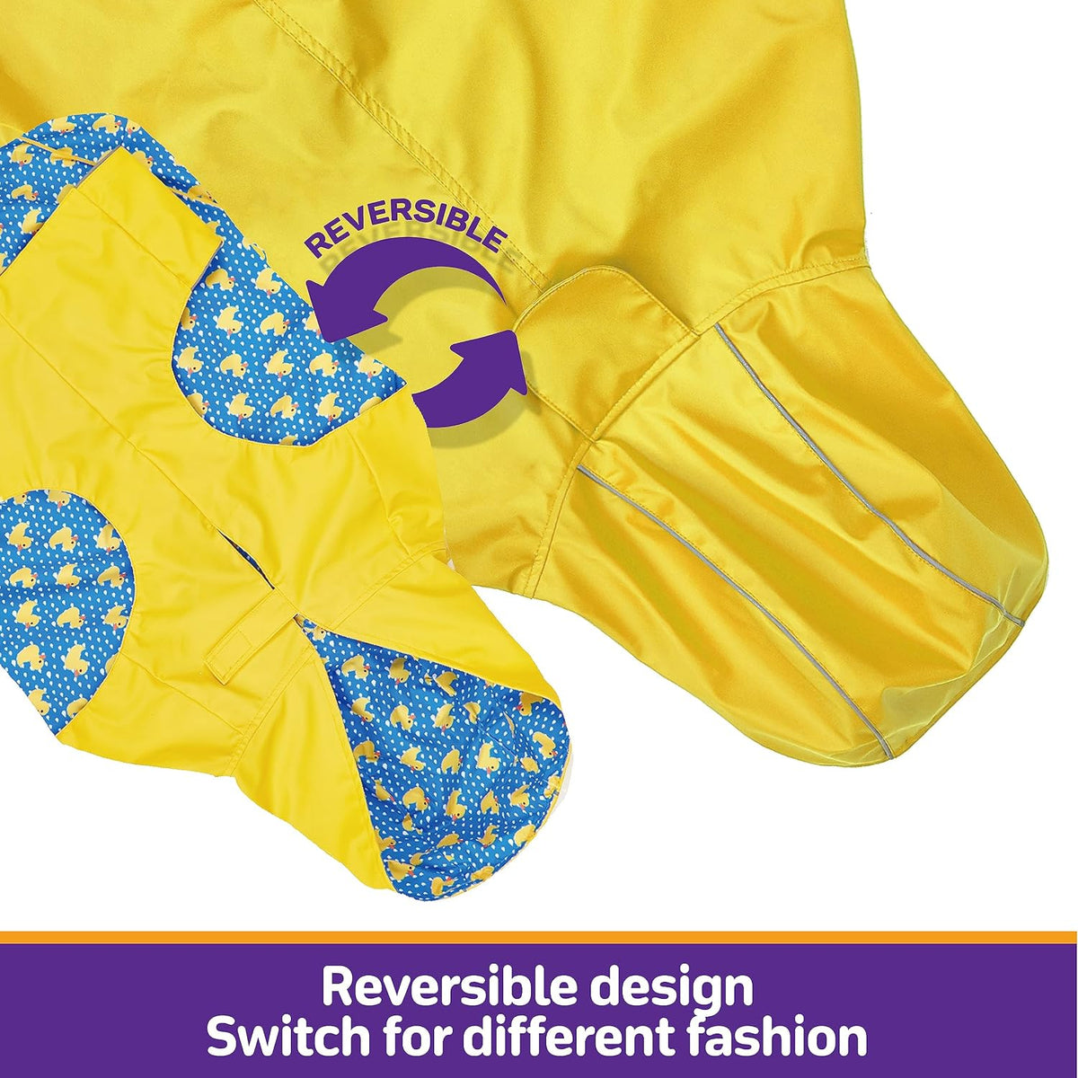 Kimee Dog Raincoat Waterproof Dog Rain Jacket for Small to 3X-Large Dogs, M