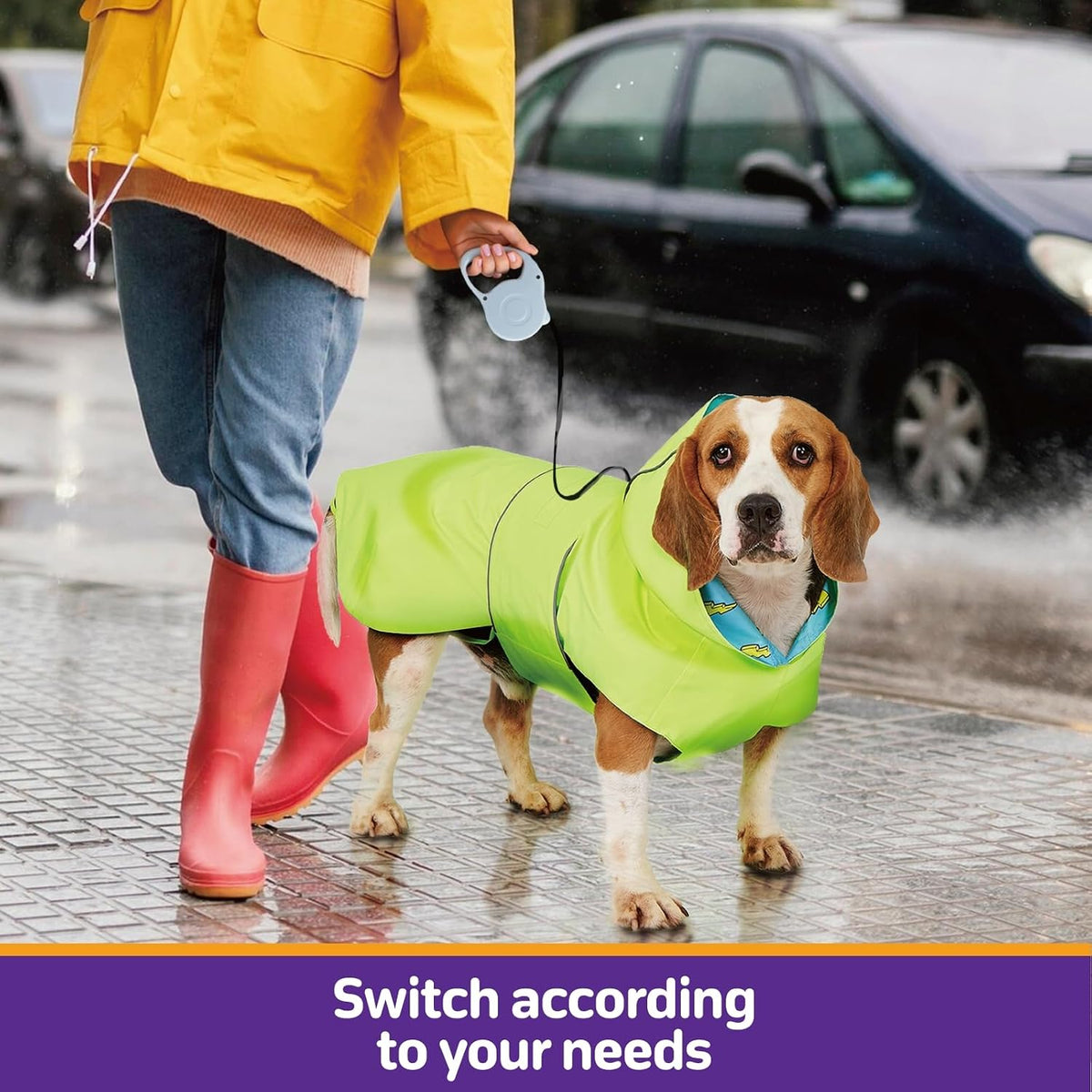 Kimee Dog Raincoat Waterproof Dog Rain Jacket for Small to 3X-Large Dogs, M