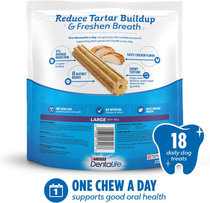 Purina Daily Dental Chews for Large Dogs, Pouch