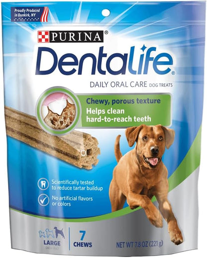Purina Daily Dental Chews for Large Dogs, Pouch