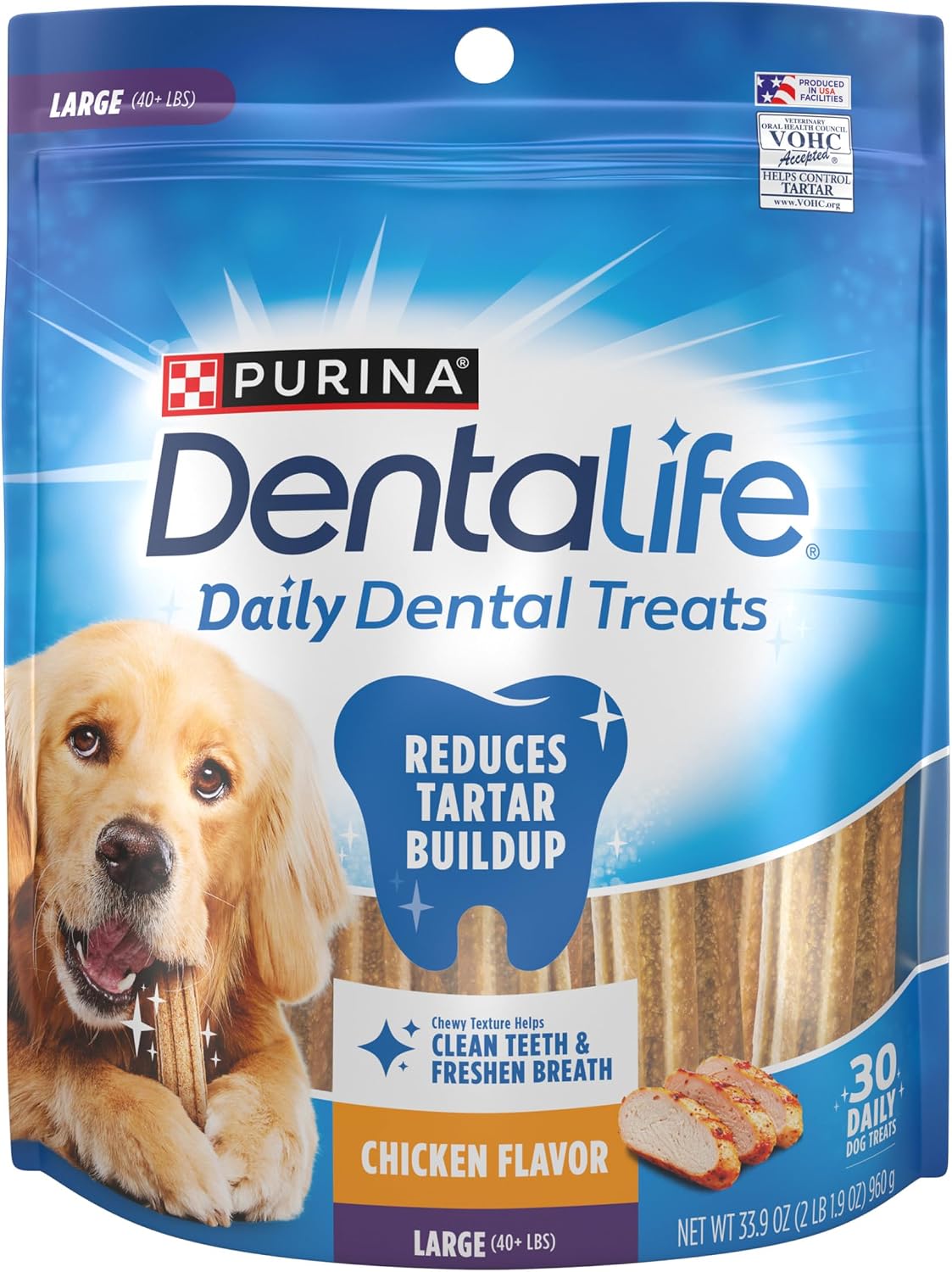 Purina Daily Dental Chews for Large Dogs, Pouch