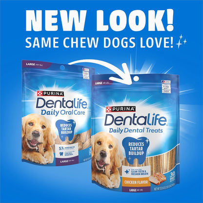 Purina Daily Dental Chews for Large Dogs, Pouch