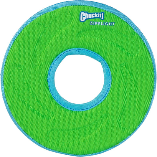 ! Amphibious ZipFlight Floating and Flying Disc Dog Toy, Medium (8.5"), Assorted Colors (Orange And Blue/Green and Blue)