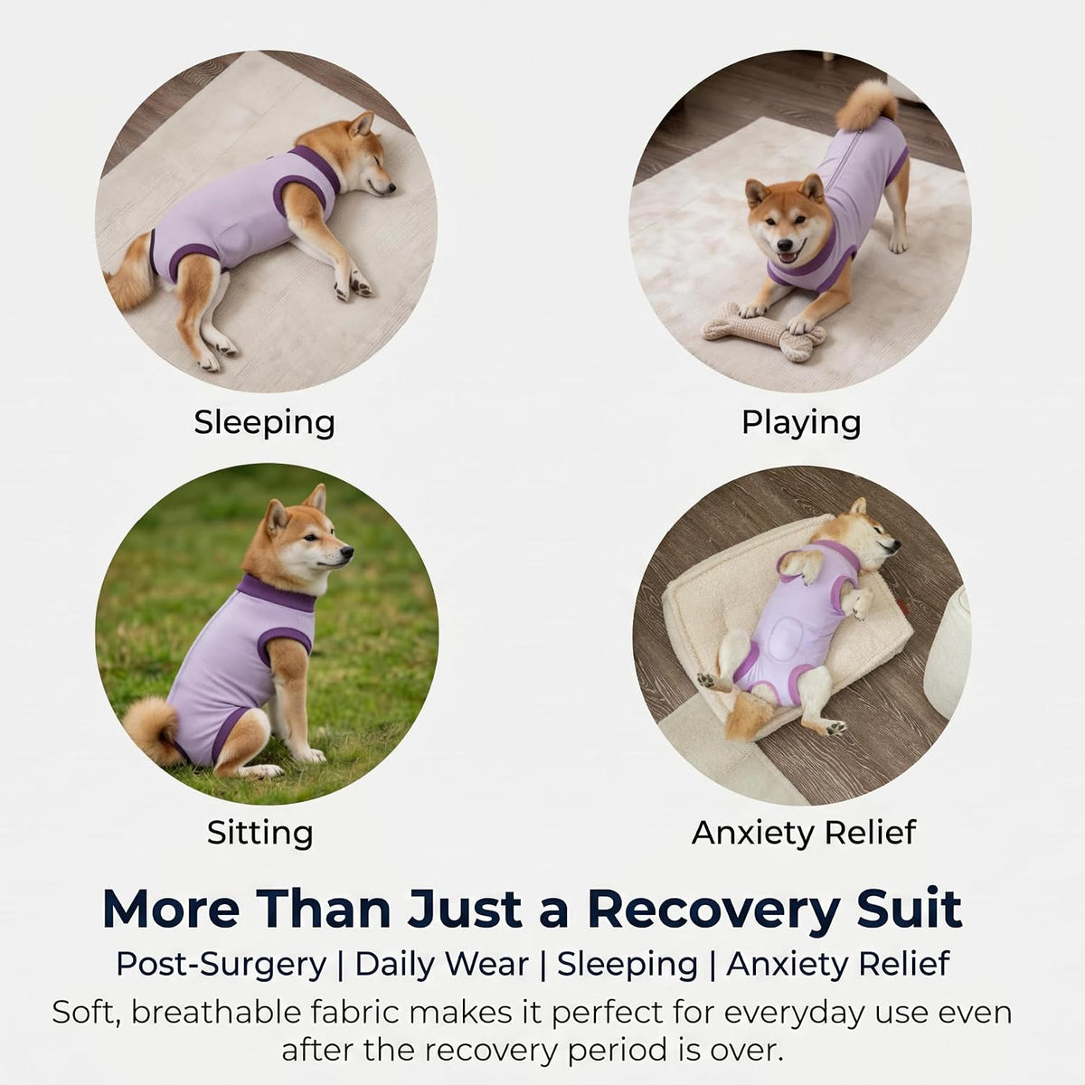 Dog Recovery Suit After Surgery, Abdominal Wound Protection Onesie, Anti-Licking Substitute for E-Collar & Cone, Relieves Anxiety, Easy to Put On, Suitable for Male & Female Dogs (Black, Medium)