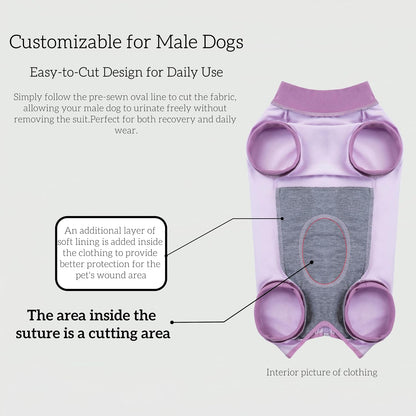 Dog Recovery Suit After Surgery, Abdominal Wound Protection Onesie, Anti-Licking Substitute for E-Collar & Cone, Relieves Anxiety, Easy to Put On, Suitable for Male & Female Dogs (Black, Medium)
