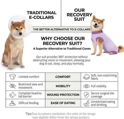 Dog Recovery Suit After Surgery, Abdominal Wound Protection Onesie, Anti-Licking Substitute for E-Collar & Cone, Relieves Anxiety, Easy to Put On, Suitable for Male & Female Dogs (Black, Medium)