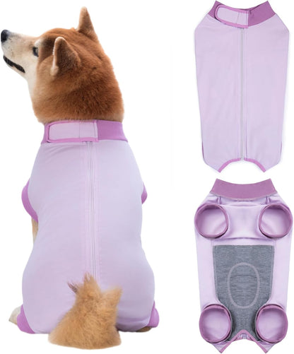 Dog Recovery Suit After Surgery, Abdominal Wound Protection Onesie, Anti-Licking Substitute for E-Collar & Cone, Relieves Anxiety, Easy to Put On, Suitable for Male & Female Dogs (Black, Medium)